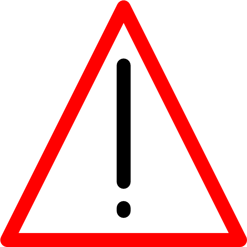 Caution Sign Clip Art - Exclamation Point Clip Art (2400x2400)