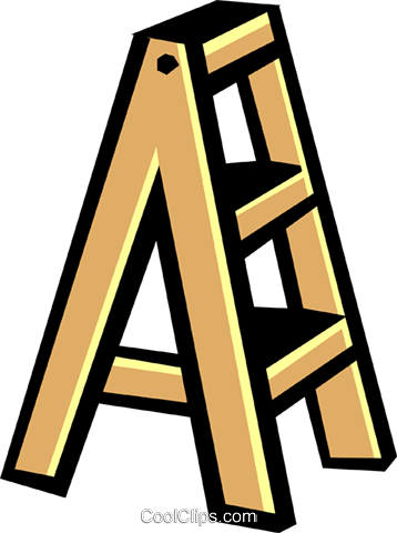 Simple Ladder Clipart Step Ladder Clipart Clipground - Stepladder Clipart (358x480)