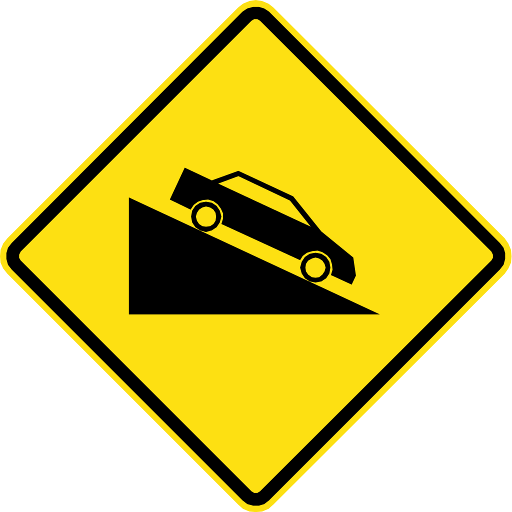 Ireland Road Sign W - Landslide Area Signs (1024x1024)