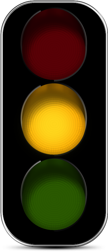 Yellow Clipart Stop Light - Yellow Traffic Light Png (461x861)