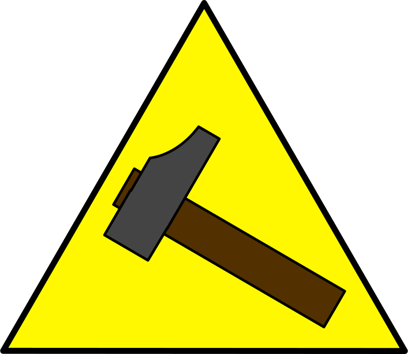 Free Vector Hammer Sign Clip Art - Signo De La Oz Y El Martillo (864x750)