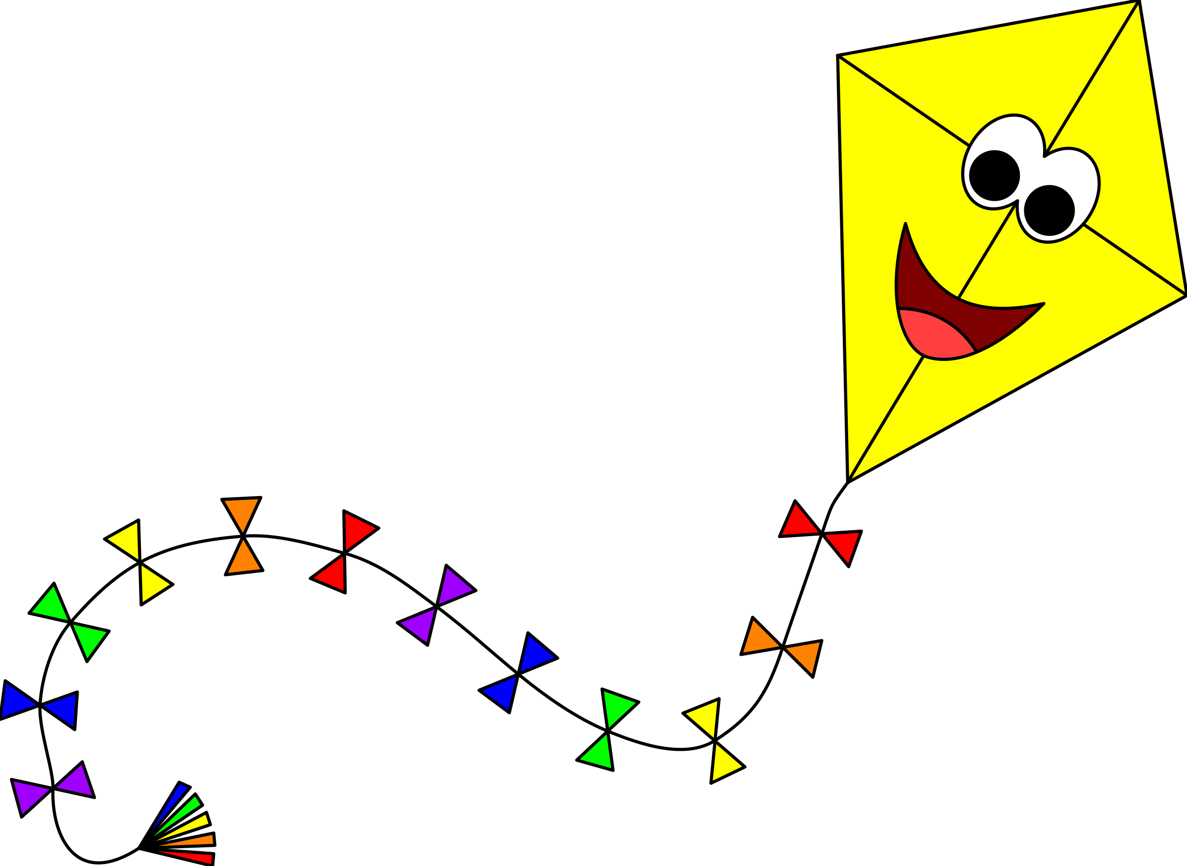 Yellow Kite With Face 2 Icons Png - Kite Clipart (2400x1751)