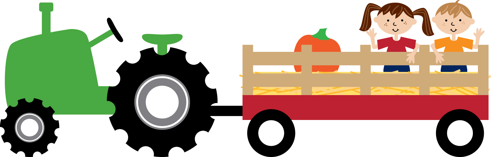 Hayrides And Climbing Bales - Clip Art Hay Ride (1651x530)