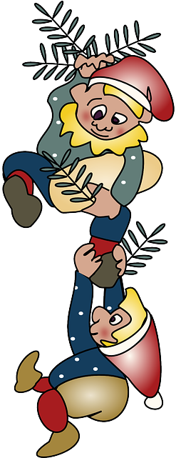 Christmas, Danish, Elves, Funny, Climbing - Dwarfs Christmas Png (320x640)