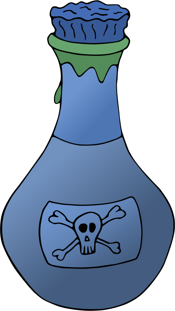 Vector Clip Art - Poison Bottle Clip Art (600x1063)