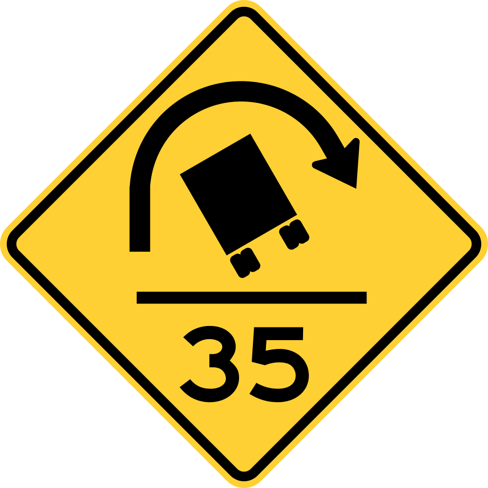 Mdsha W1-13 - Road Signs (1000x1000)