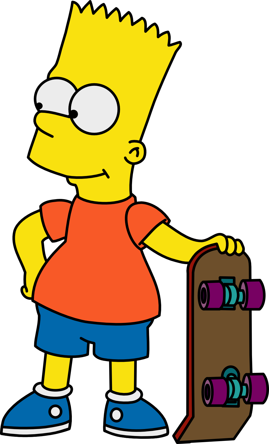 The Simpsons Clipart Bart Simpson - Bart Simpson Easy Drawing (1045x1723)