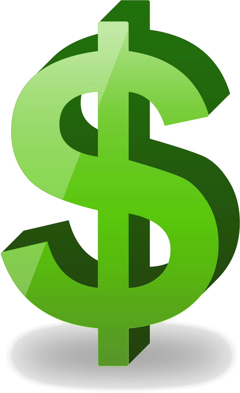 Dollar Signs Clipart Group - Dollar Symbol (809x1324)