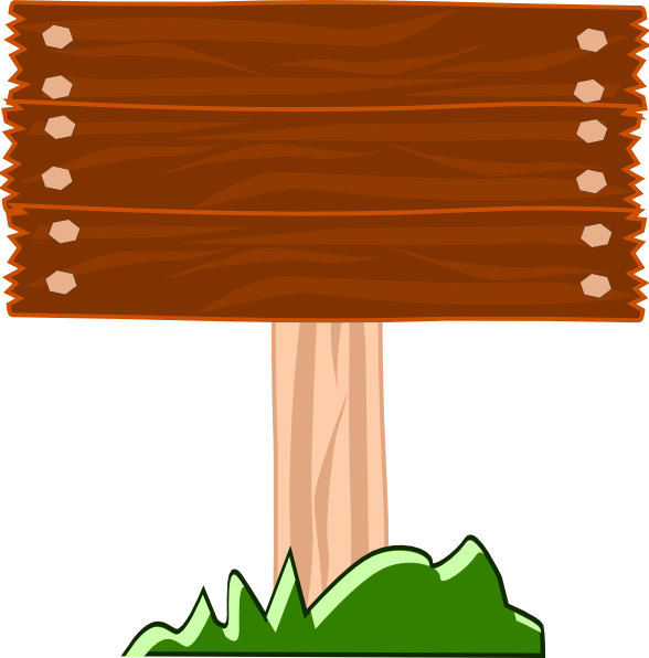Wooden Road Signs Clip Art (588x596)