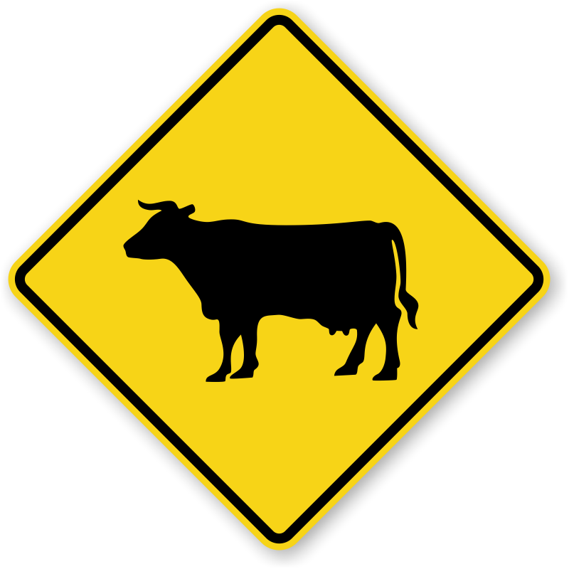 Zoom, Price, Buy - Road Sign With Car (800x800)