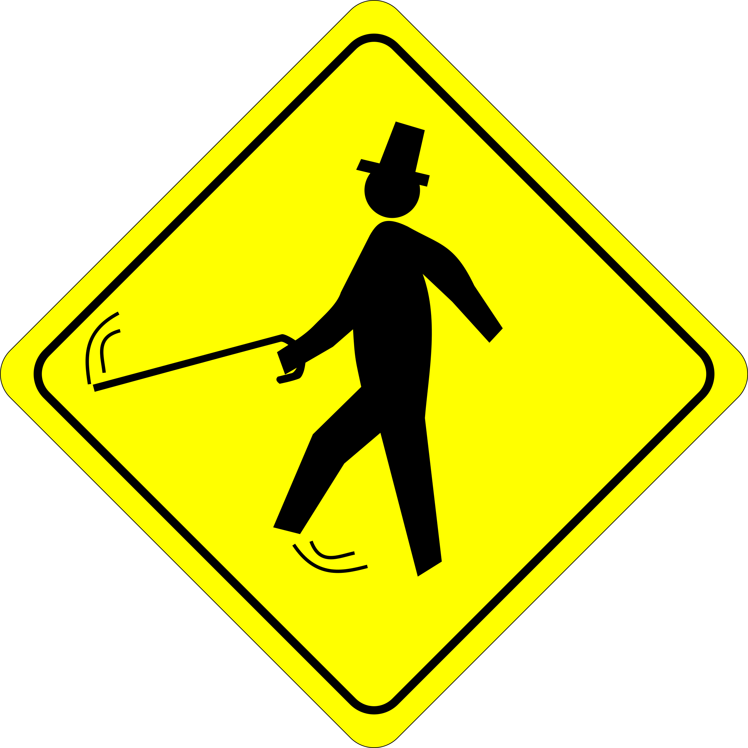 This Free Icons Png Design Of Jaunty Pedestrian - Watch For Falling Ice (2400x2400)