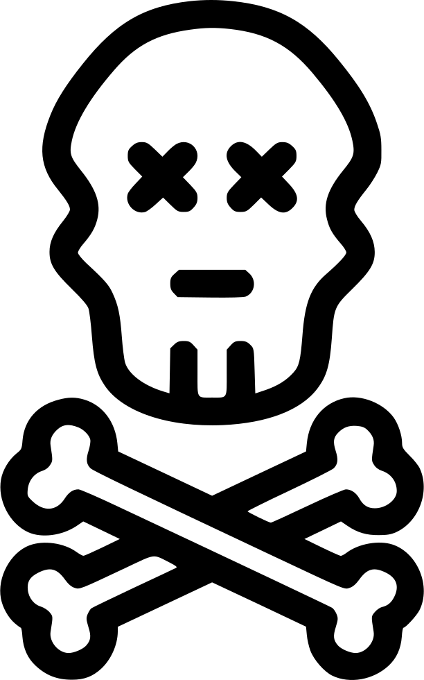 Skull Bones Danger Ghost Caution Comments - Icon (612x980)
