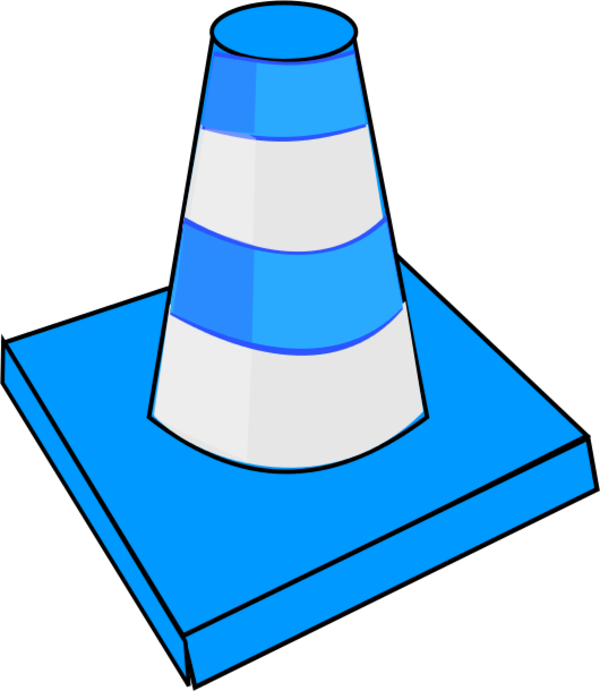 Cone Clipart Caution - Cono Trafico Png (600x691)