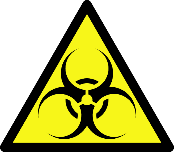 Triangle Clipart Hazard - Biohazard (600x524)