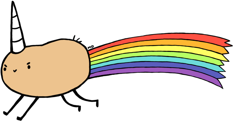 Potato Unicorn By Shielita - Nyan Cat (900x515)