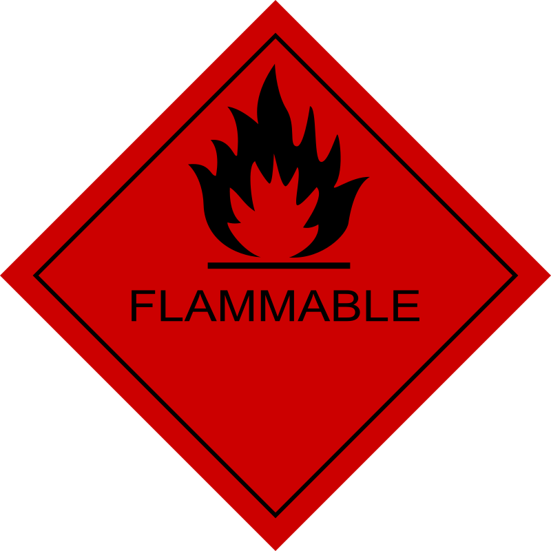 Flammable Clipart - Class 2 Flammable Gas (800x800)