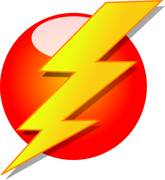 Amped Up Electrical Clip Art At Clker - Lightning Bolt Clipart (546x595)
