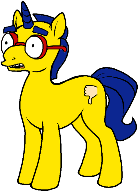 Pony Milhouse Van Houten Yellow Vertebrate Horse Like - Milhouse Van Houten (500x689)