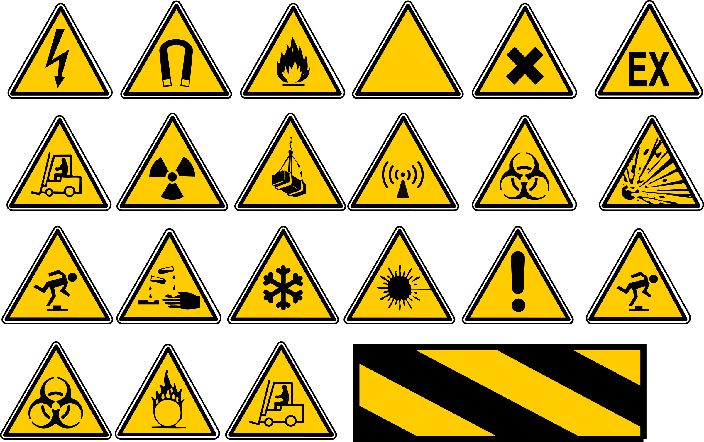 Warning Signs - Warning Corrosive Sign Large Tote Bag, Natural, Large (2400x1507)
