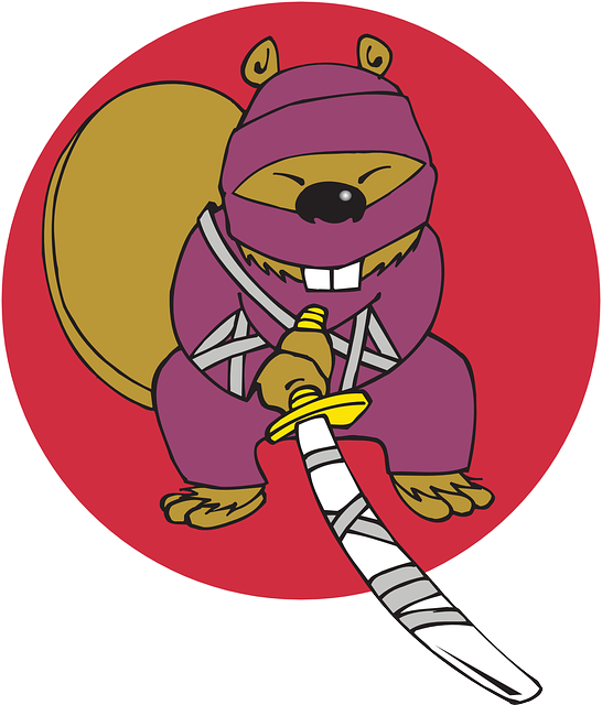 Joke Cartoon, Ninja, Beaver, Art, Animal, Humor, Joke - Clip Art (546x640)