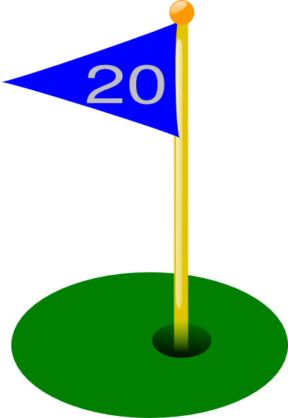 Golf Hole Flag Clipart - Golf Flag Clip Art (408x591)