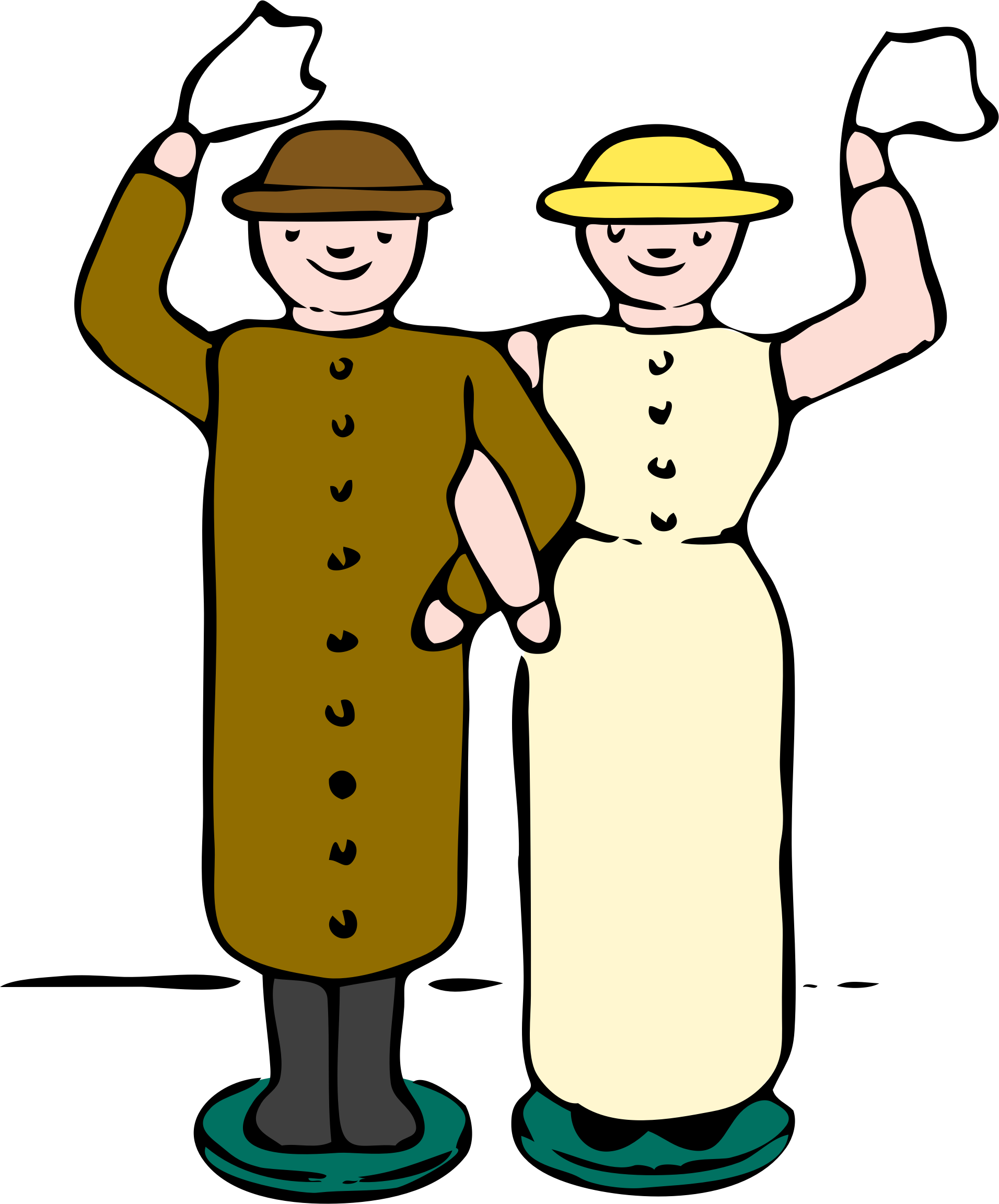 Free Wooden Dolls - Clip Art (1912x2303)