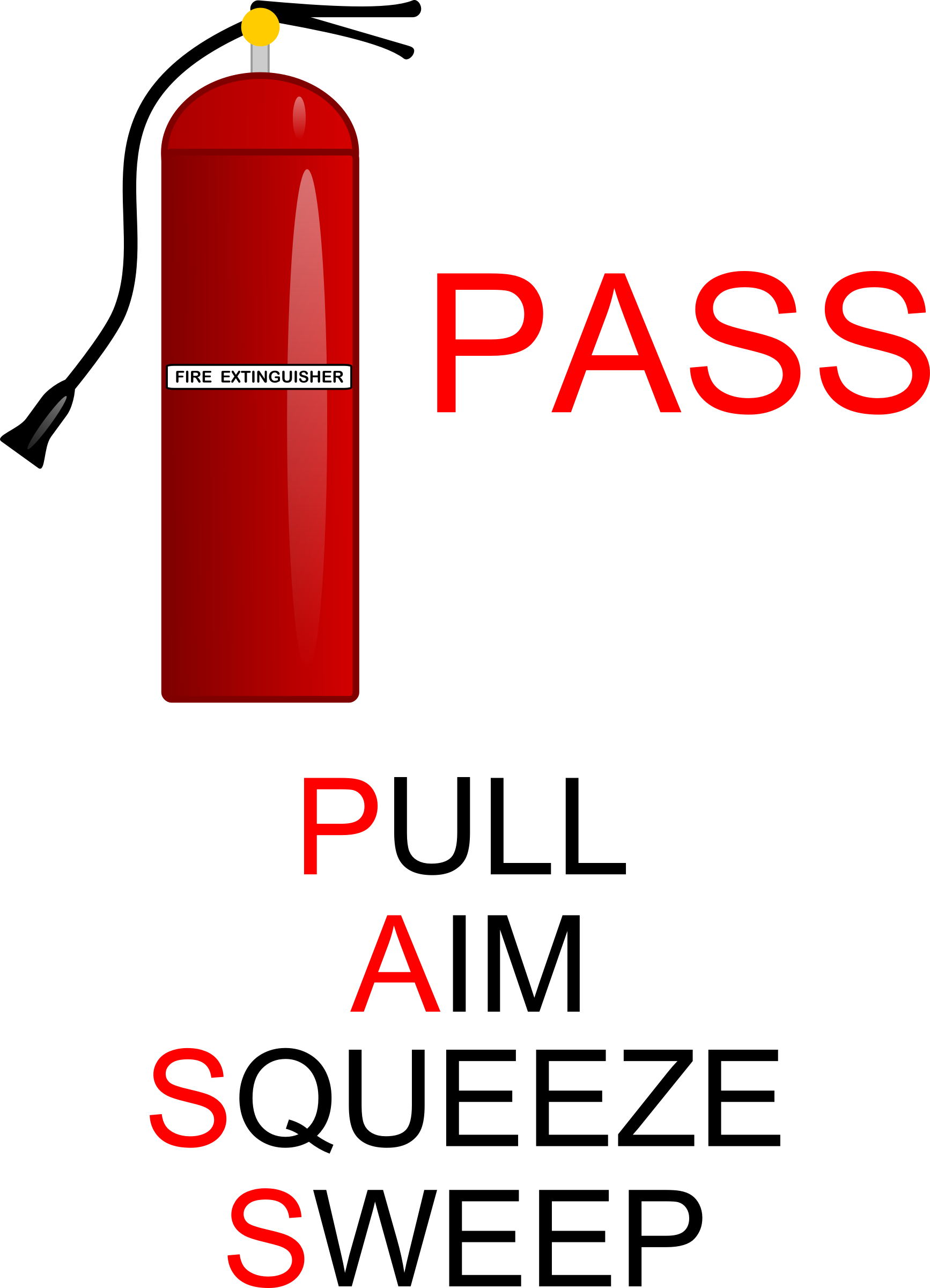 Fire Extinguisher Pass Red Danger Clipart - Fire Extinguisher Pictures Clip Art (1734x2400)