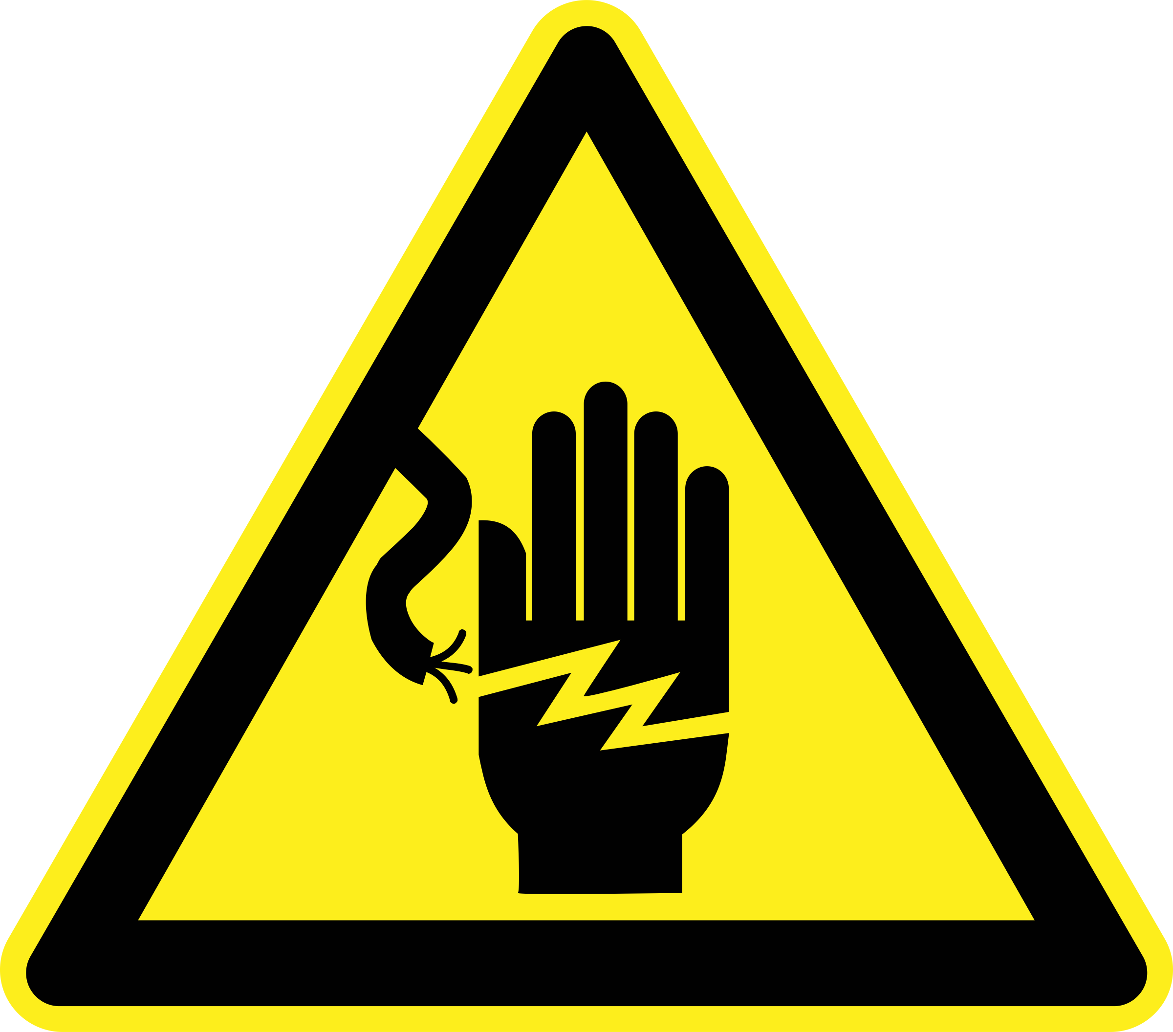 Voltage Hazard Warning Sign - Privacy Clipart (2400x2112)