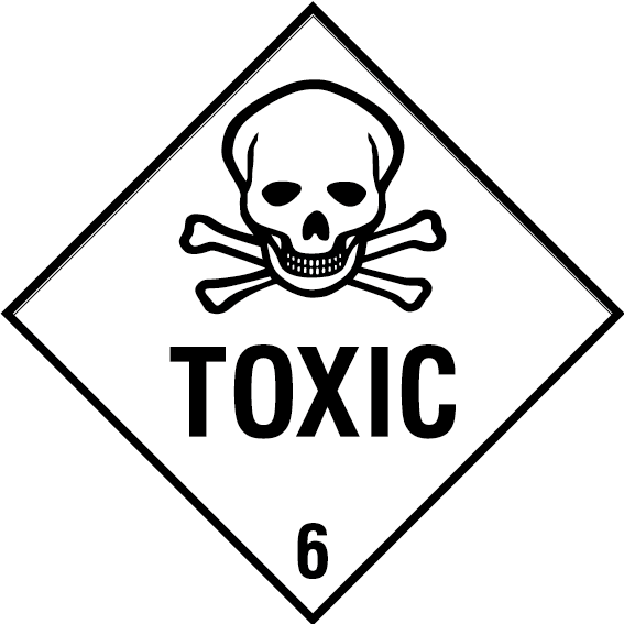 Toxic 6 Sign - Toxic Signs (567x567)