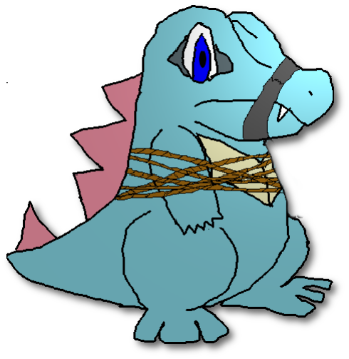 Totodile In Danger By Adlod - Tododile Gagged Bondage (490x503)