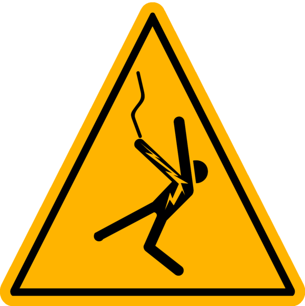 Caution - Wire Hazard - Simbolo De Riesgo Quimico (597x600)