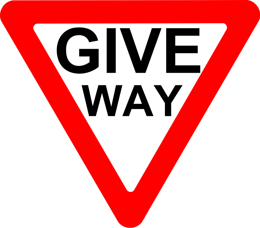 Roadsign Give Way Clipart, Vector Clip Art Online, - Road Signs And Symbol (900x789)