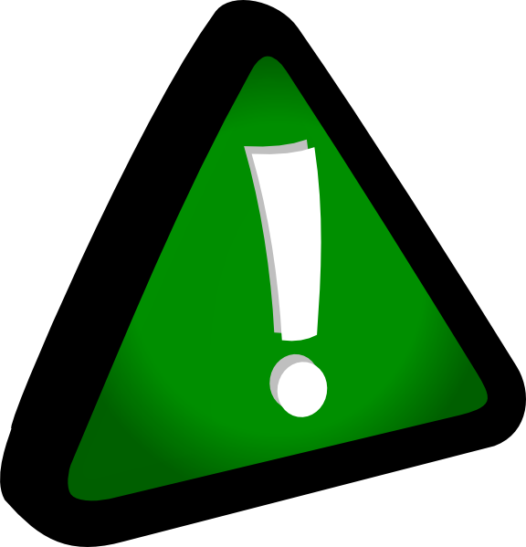Attention Green Clip Art At Clker - Clipart Attention (576x599)