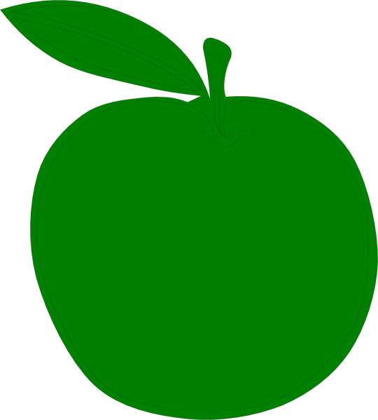 Green Apple Png 900px Large Size Clip Arts Free And - Clip Art (540x599)