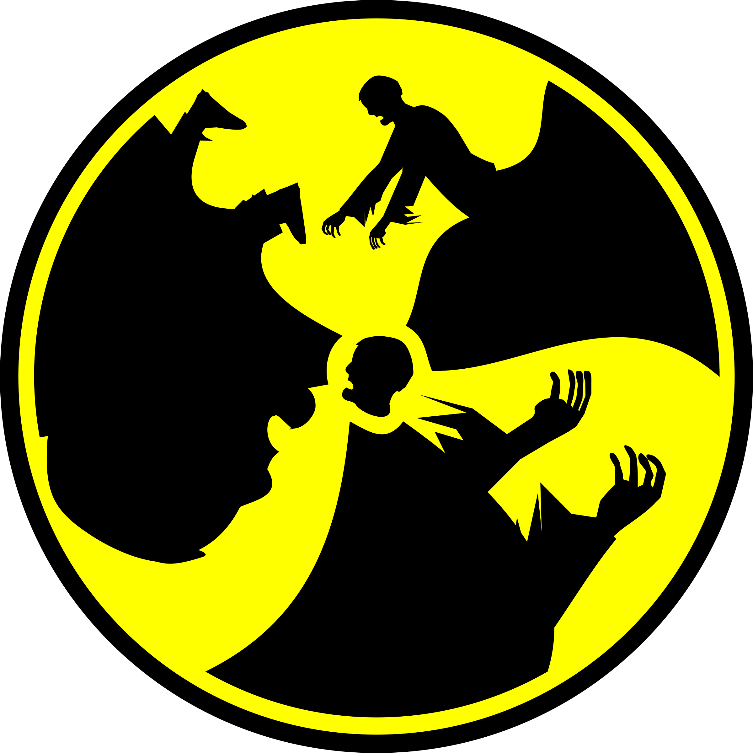 Radioactive Clipart Transparent - Radioactive Symbol Png (2400x2400)