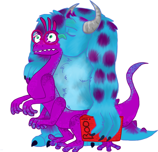 Kissing Clipart Toxic - Mike X Sully Smut (800x600)