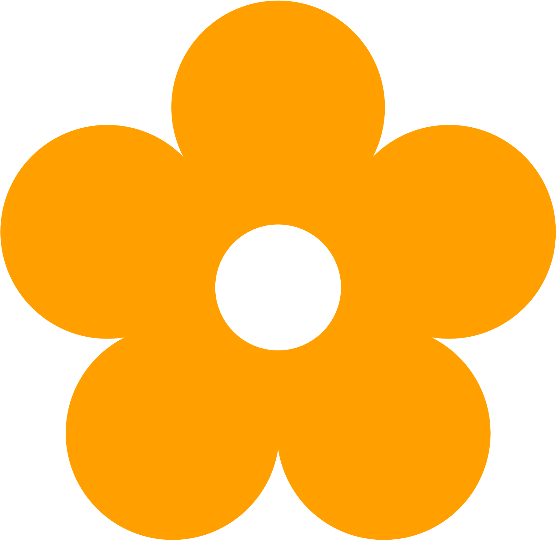 Colour Composition Clipart - Orange Colour Flower Clipart (1969x1952)