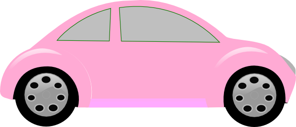 Pink Car Clipart (600x258)