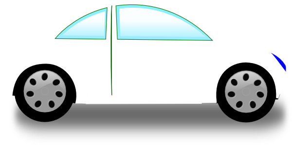 White Car Clipart Png (600x299)