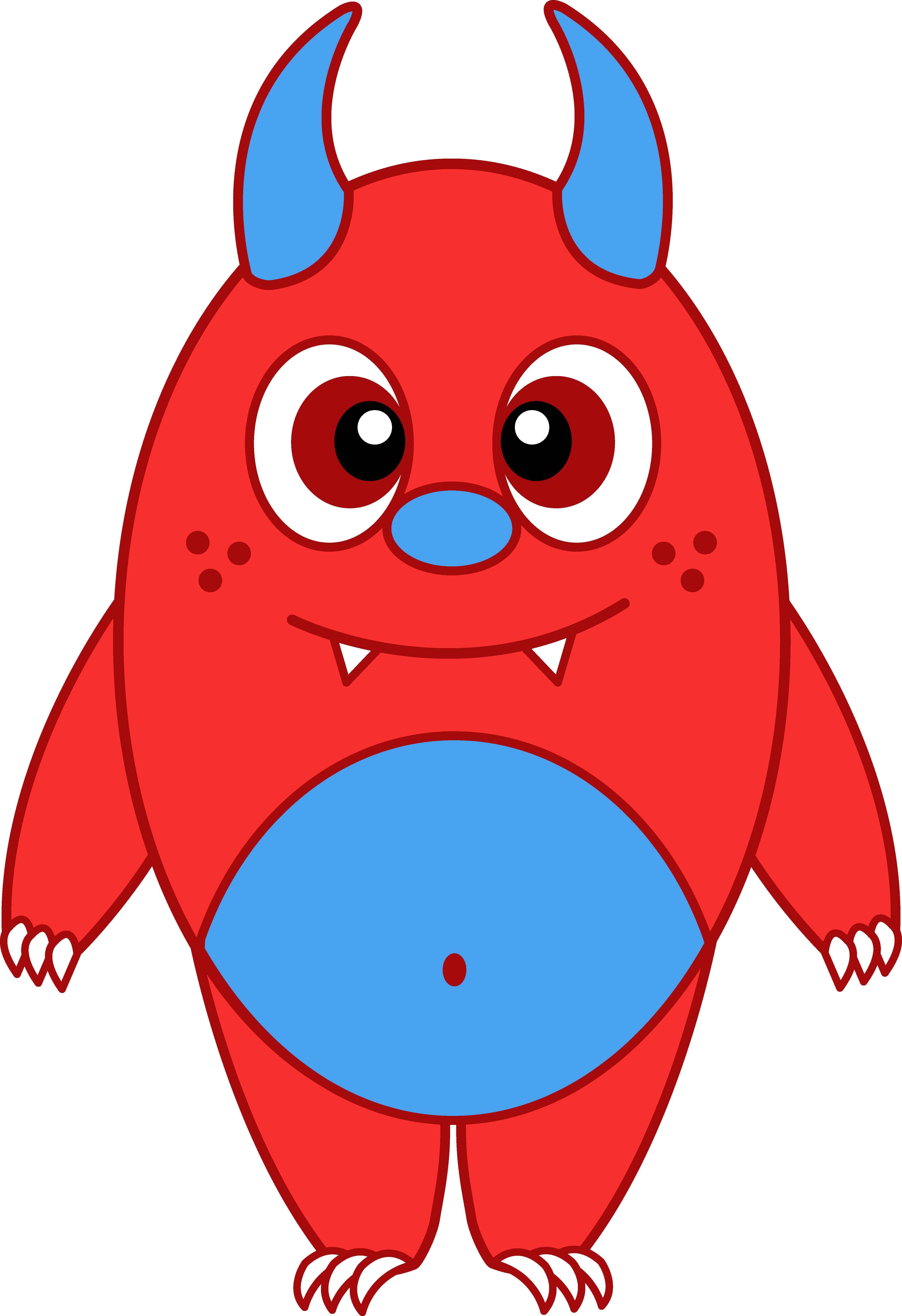 Inspiring Monsters Clip Art Medium Size Inspiring Monsters - Cute Red Monster (4611x6729)