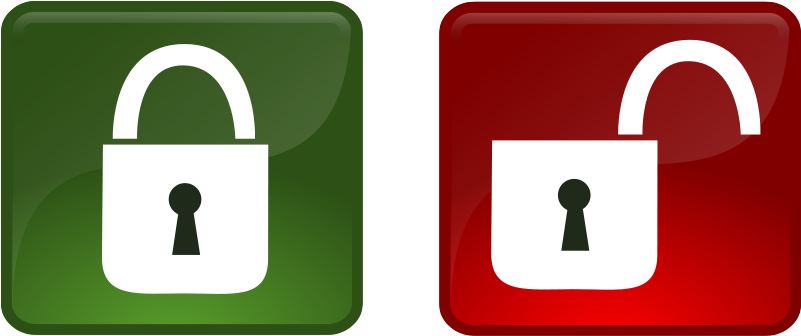 Lock Clipart Open Lock - Lock Unlock Icon Free (800x439)