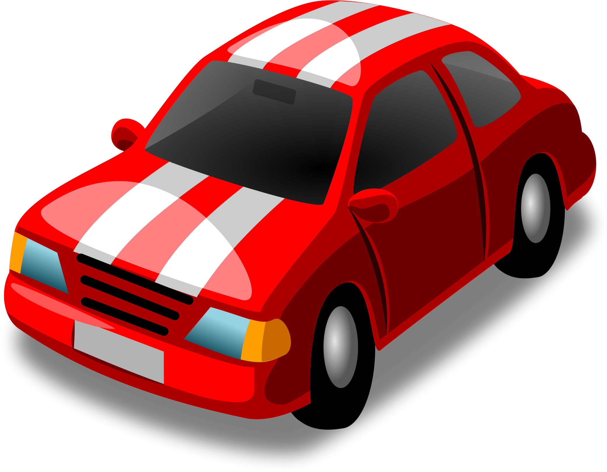 Car Clipart - Red Note Cards (pk Of 20) (2081x1620)