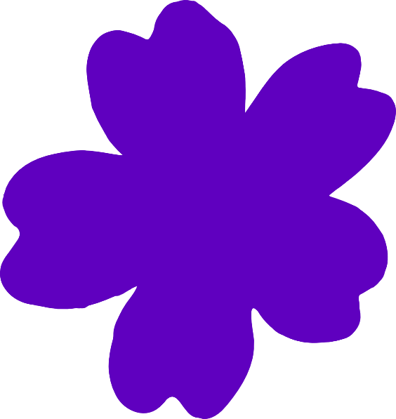 Purple Flower Clip Art - Clip Arts Plain Flower (564x597)