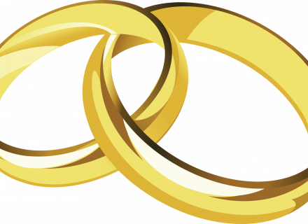 Engagement Ring Transparent Png Clip Art Image, Wedding - Cartoon Rings (440x320)