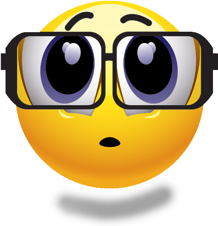 Emoji Transparent Smiley Face Emoji With No Background - Smiley Face With Glasses (470x470)