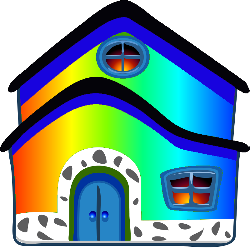 House Blue D Image - Green House (800x794)