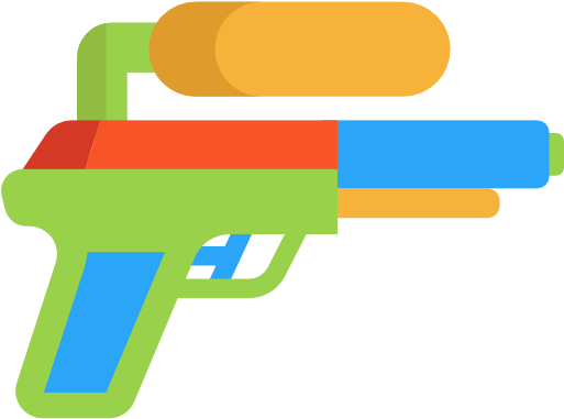 Water Gun Free Icon - Water Gun Vector Png (512x512)