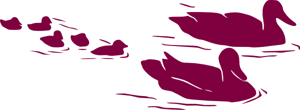Duck Family Svg Clip Arts 600 X 220 Px - Clip Art Animal & Family (600x220)