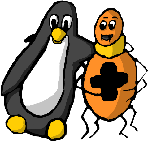 Animals/ Birds/ Cartoon/ Penguin With Spider - Tux Paint Animals (500x500)