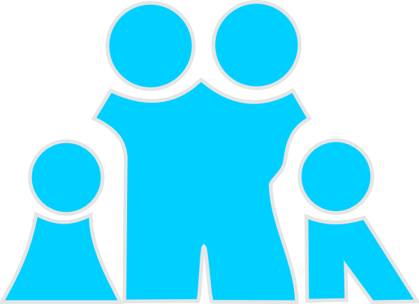 Turqoise Blue Family Svg Clip Arts 600 X 435 Px - Family Clip Art (600x435)